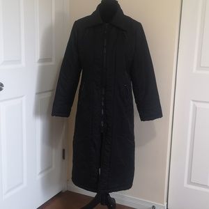 To-ko long black winter coat